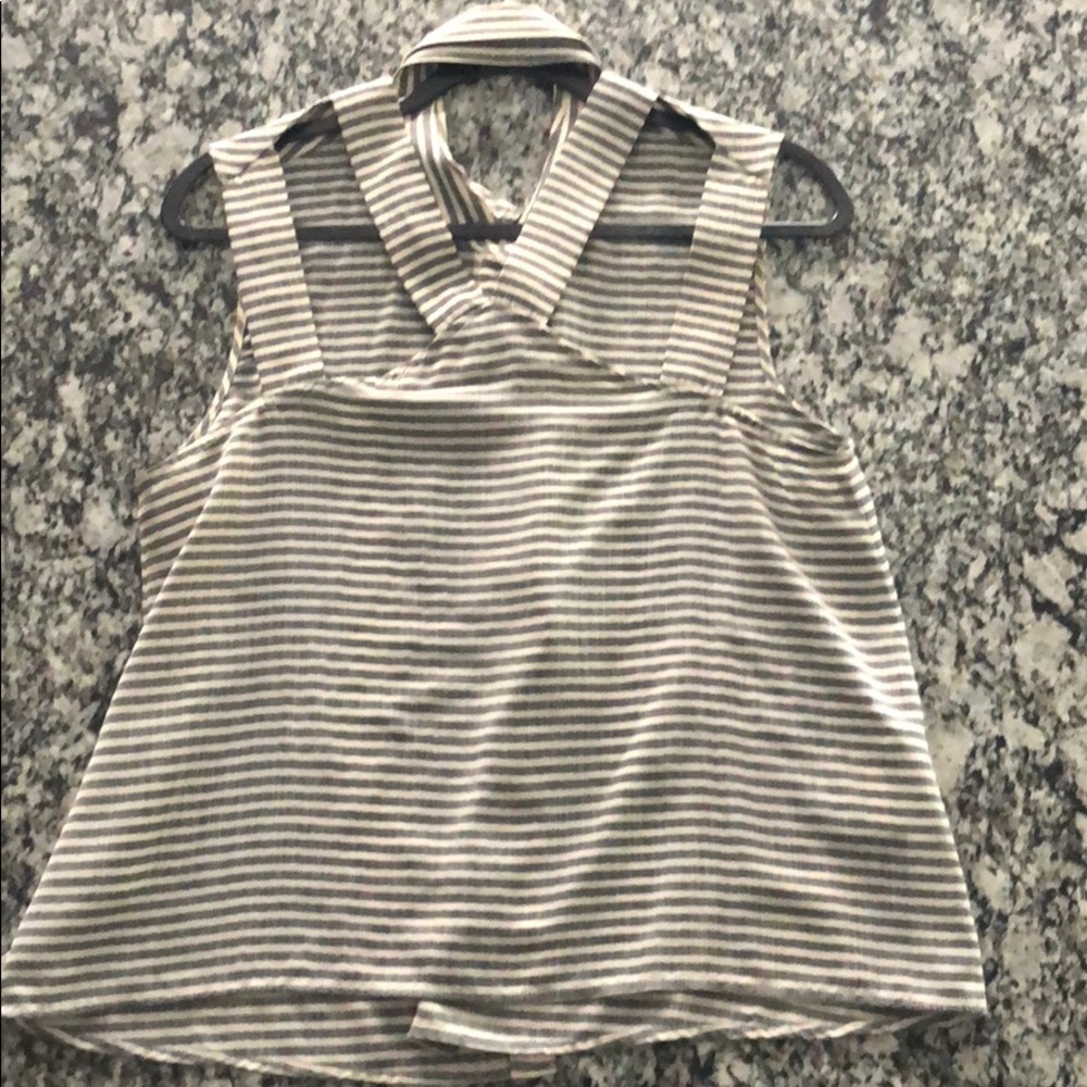BCBGeneration Striped Top - super cute back detail